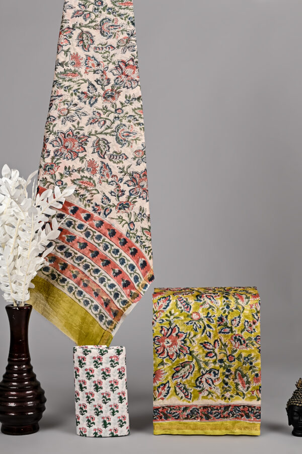 Mustard Brown Chanderi Silk Suit