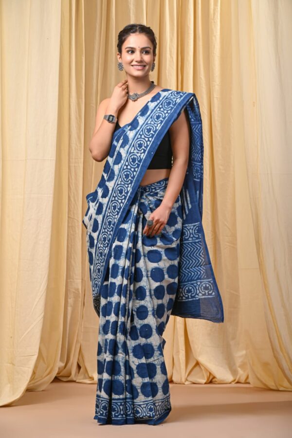 Silver Sand Cotton Saree
