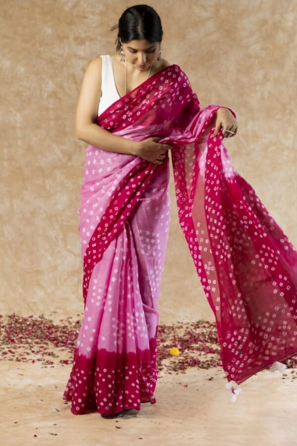 Muted Pink Cotton Saree
