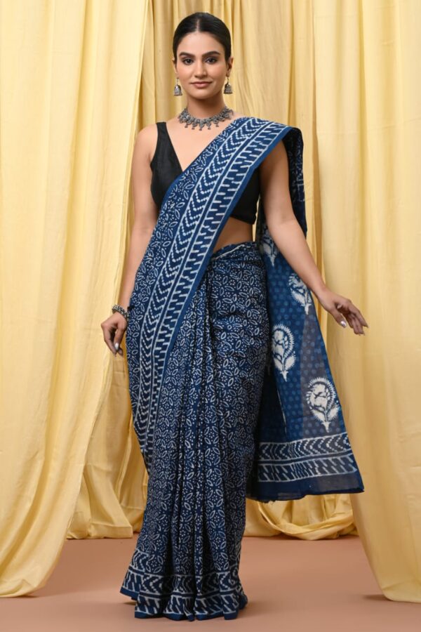 Marine Cotton Saree