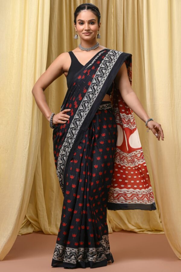 Gun Powder Cotton Saree