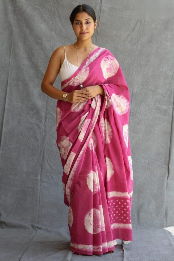 Cranberry Cotton Saree