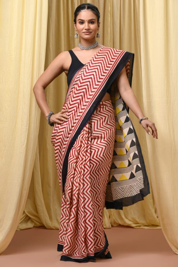 Flush Mahogny Cotton Saree