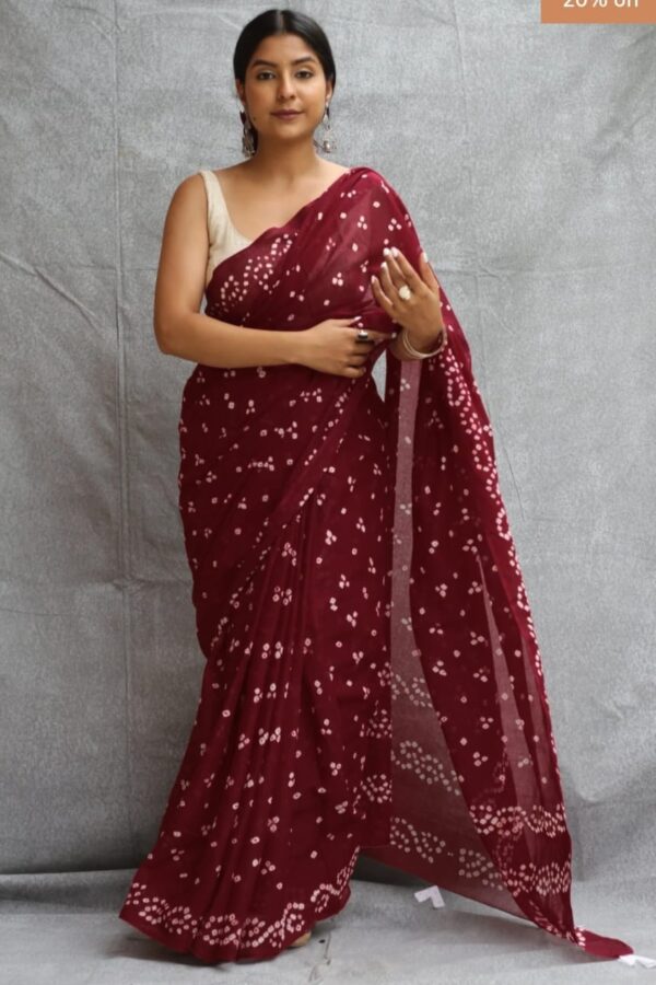 Redwood Cotton Saree