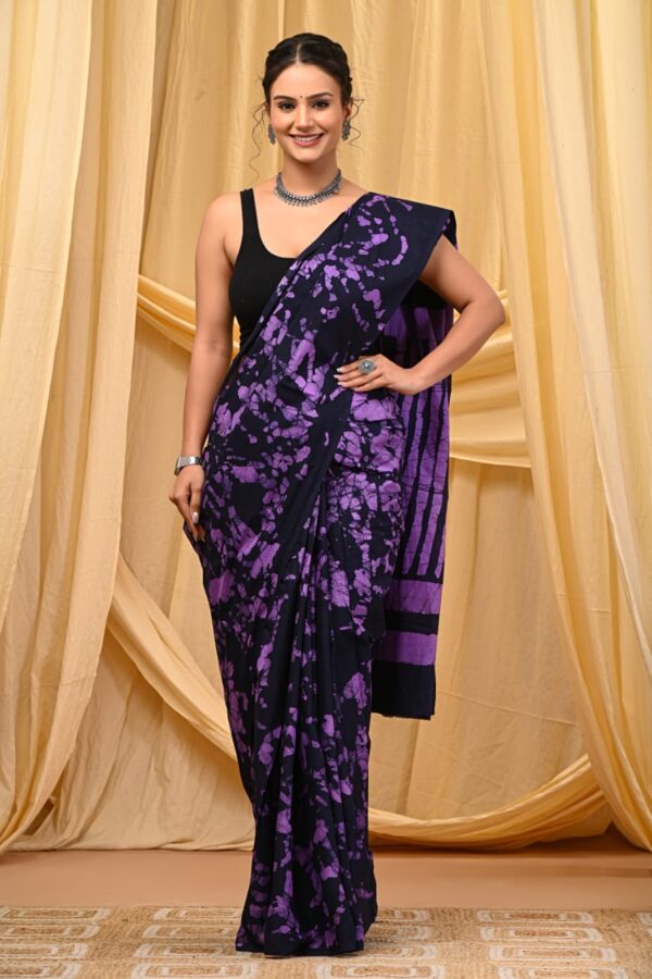 Trendy Pink Cotton Saree