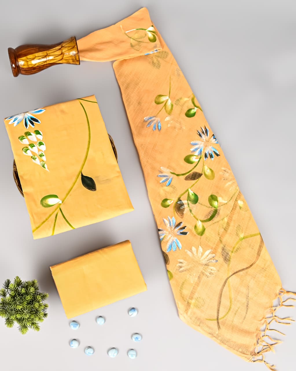 Traditional Indian Hand Block Cotton Suit Set