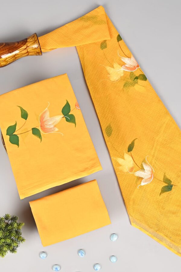 Artisan Made Cotton Suit with Kota Doria Dupatta