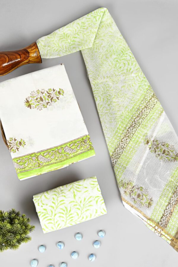 Artisan Crafted Cotton Suit Set with Kota Doria Dupatta