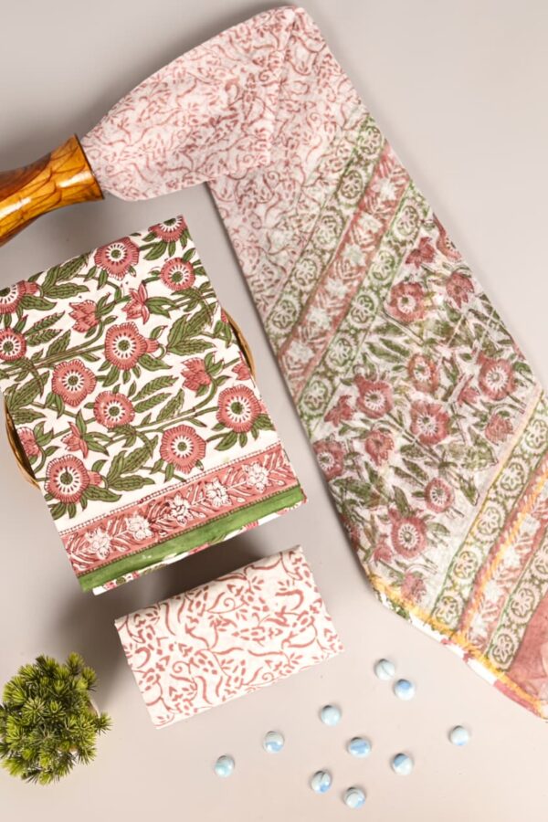 Lightweight Cotton Suit with Kota Doria Dupatta