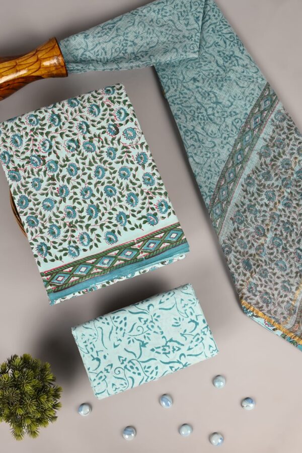 Classic Ethnic Hand Block Printed Cotton Suit