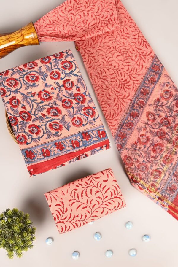 Indian Heritage Hand Block Cotton Suit