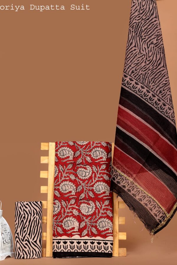 Artisan Inspired Cotton Suit with Dupatta