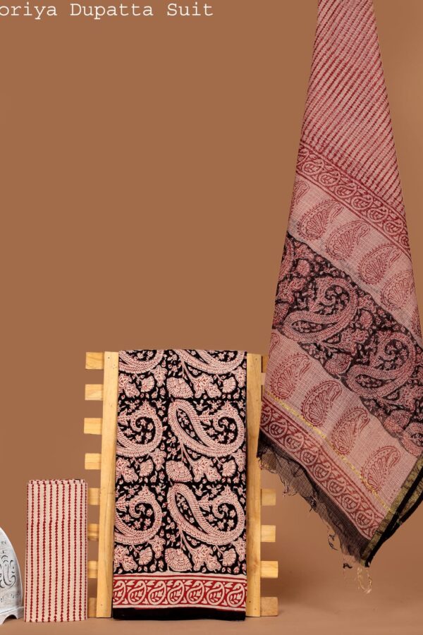 Handmade Cotton Suit with Traditional Block Print