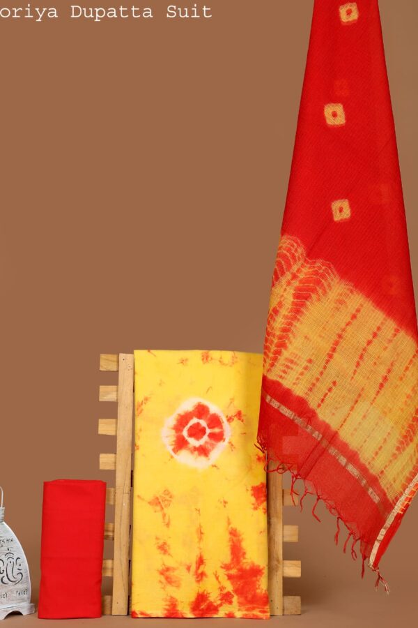 Premium Artisan Cotton Suit with Kota Doria