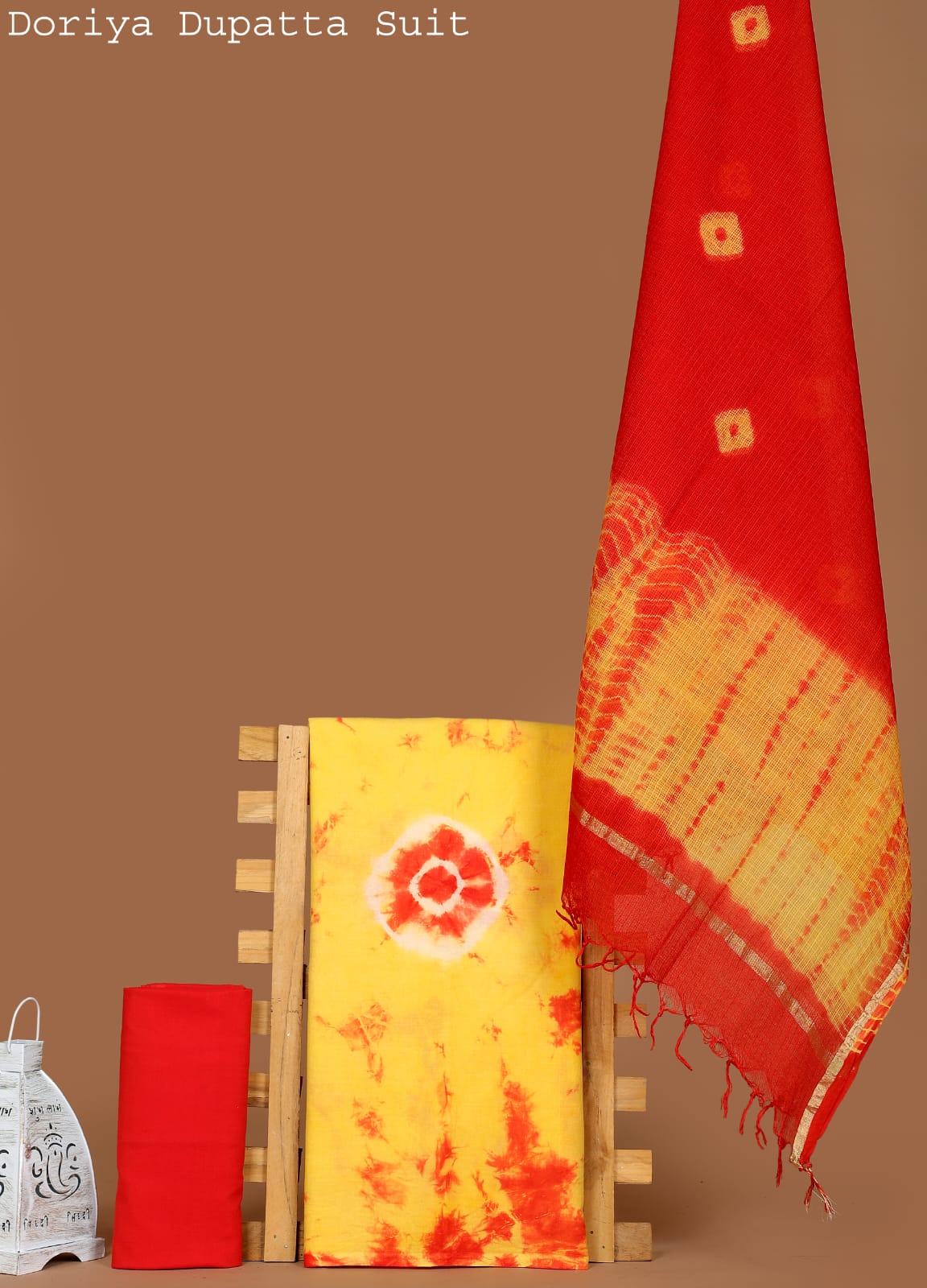 Premium Artisan Cotton Suit with Kota Doria