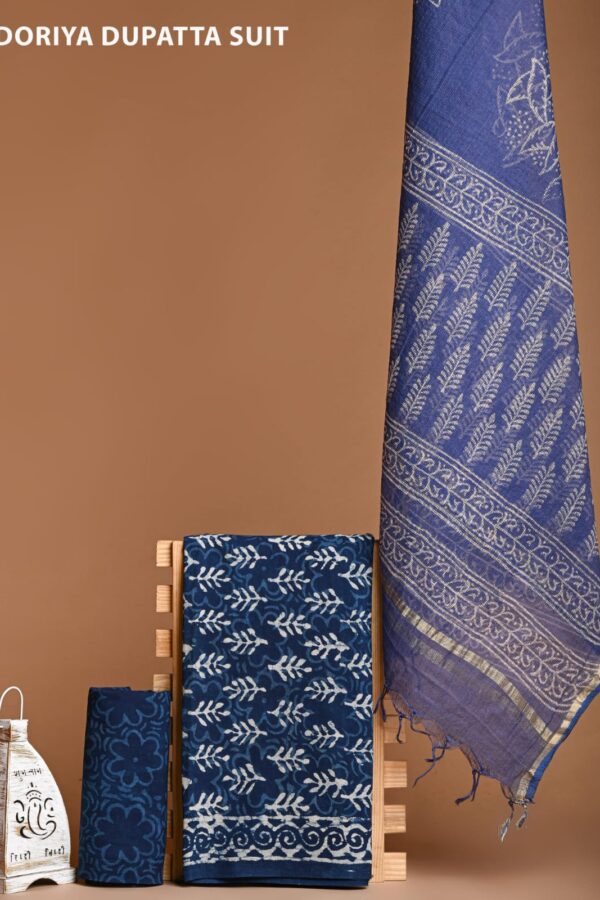 Timeless Ethnic Hand Block Cotton Suit