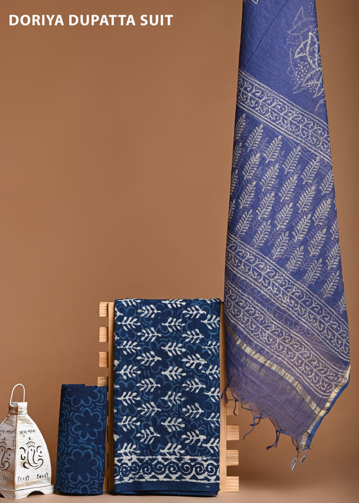 Timeless Ethnic Hand Block Cotton Suit