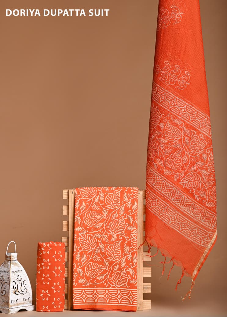 Traditional Block Print Cotton Suit Material
