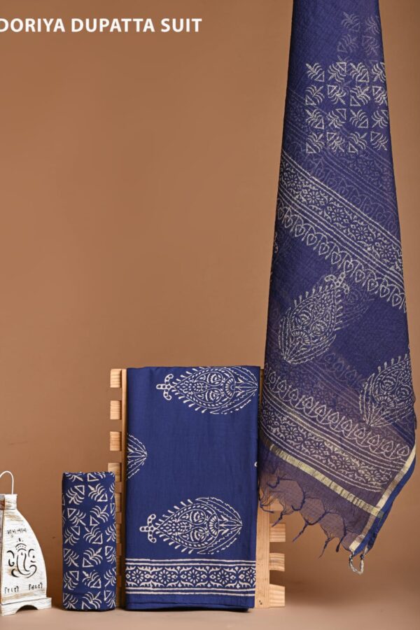 Handmade Ethnic Cotton Suit with Kota Doria