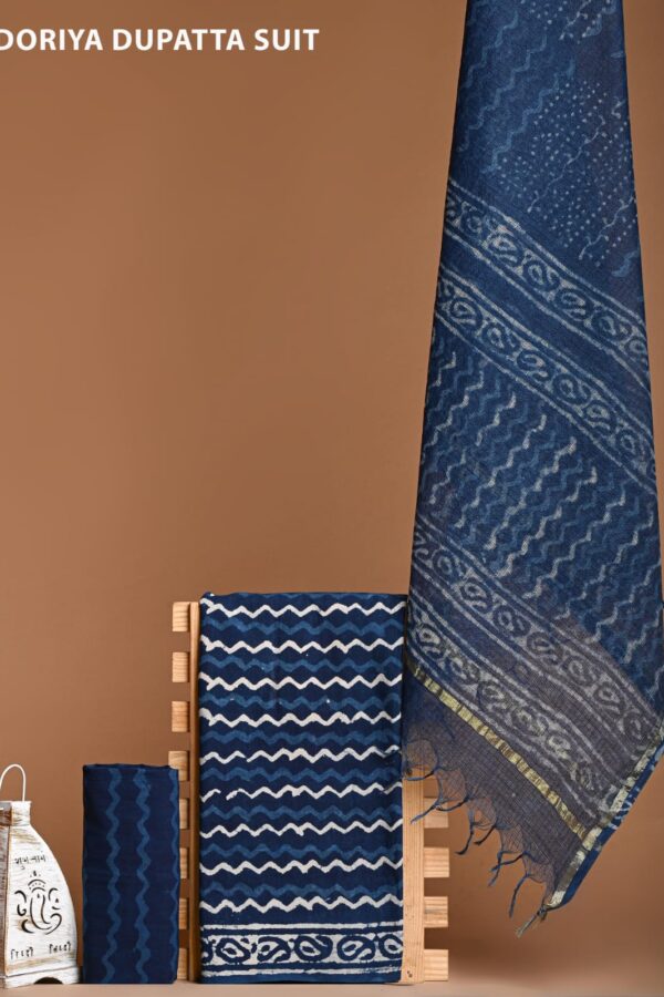 Pure Cotton Artisan Suit with Kota Doria Dupatta