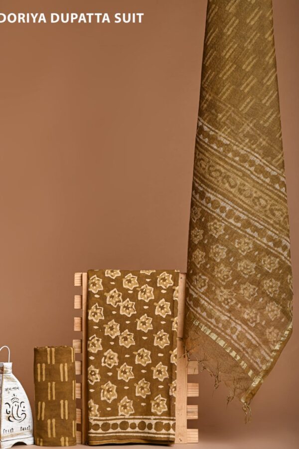 Natural Fabric Hand Block Cotton Suit Set