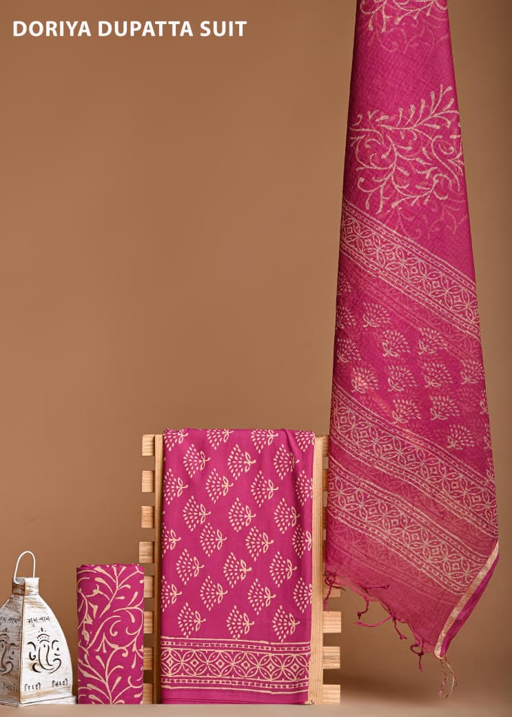 Authentic Traditional Hand Block Cotton Suit