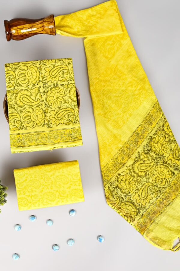 Natural Dyed Cotton Suit with Kota Doria Dupatta