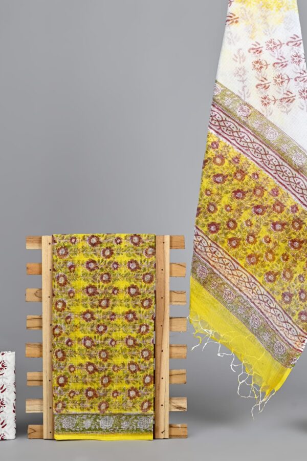 Classic Bagru Print Full Kota Doria Suit Set