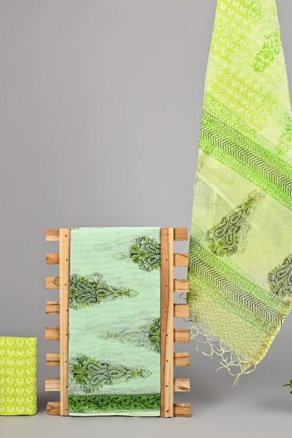 Handmade Kota Doria Suit with Bagru Print