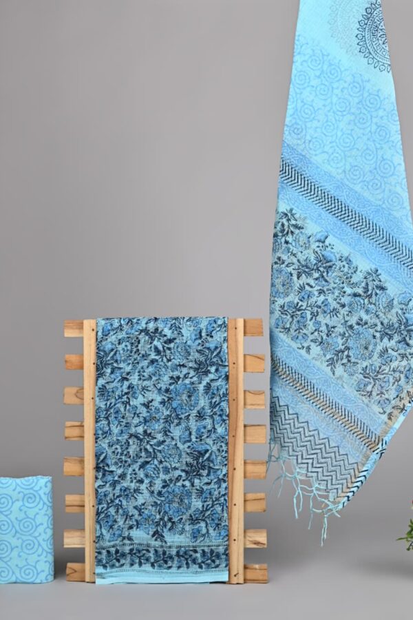 Pure Handcrafted Bagru Kota Doria Suit Set