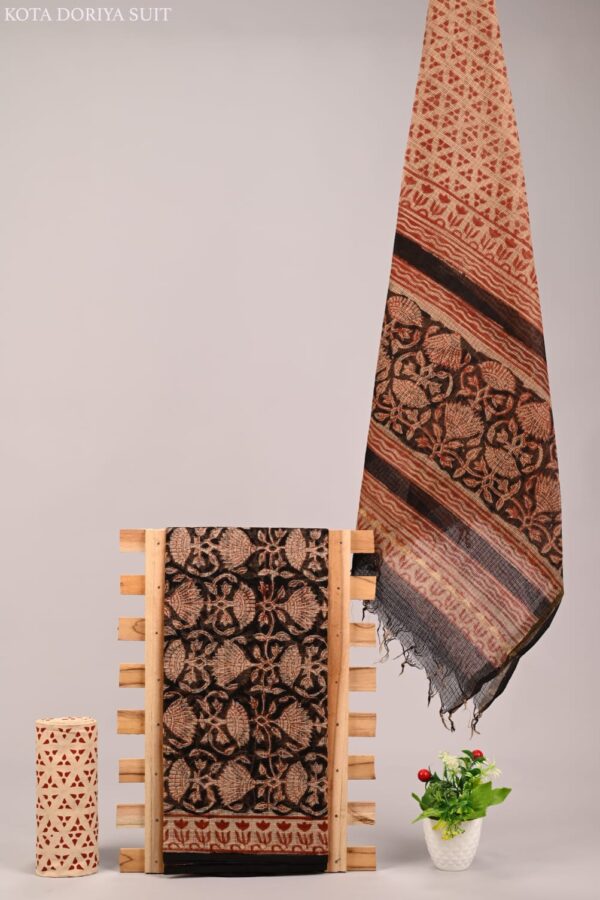 Premium Ethnic Bagru Print Kota Doria Suit