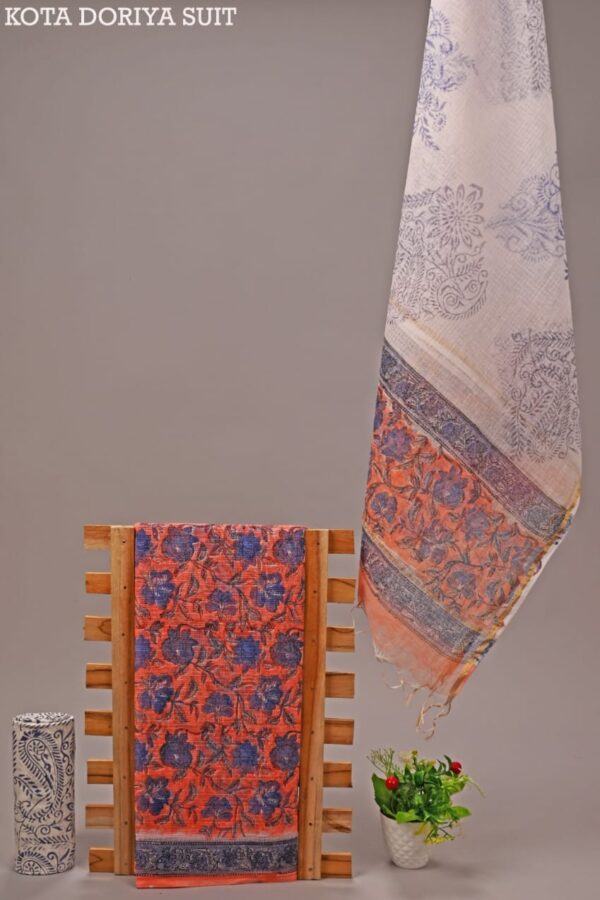 Traditional Ethnic Bagru Kota Doria Suit Set