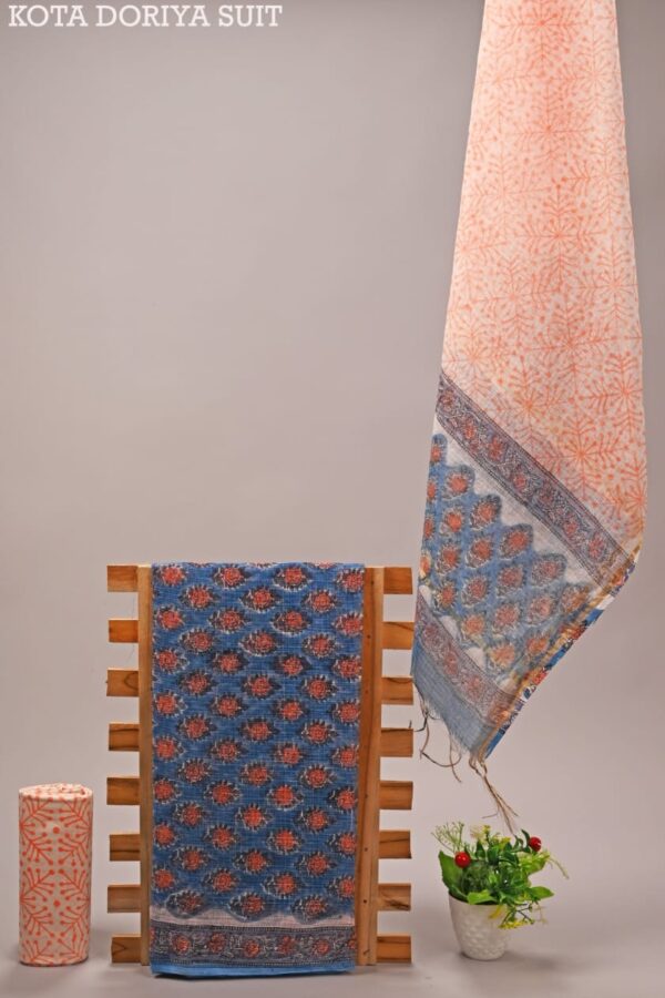 Rajasthan Inspired Bagru Kota Doria Suit