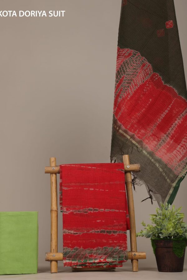 Artisan Made Bagru Print Kota Doria Suit