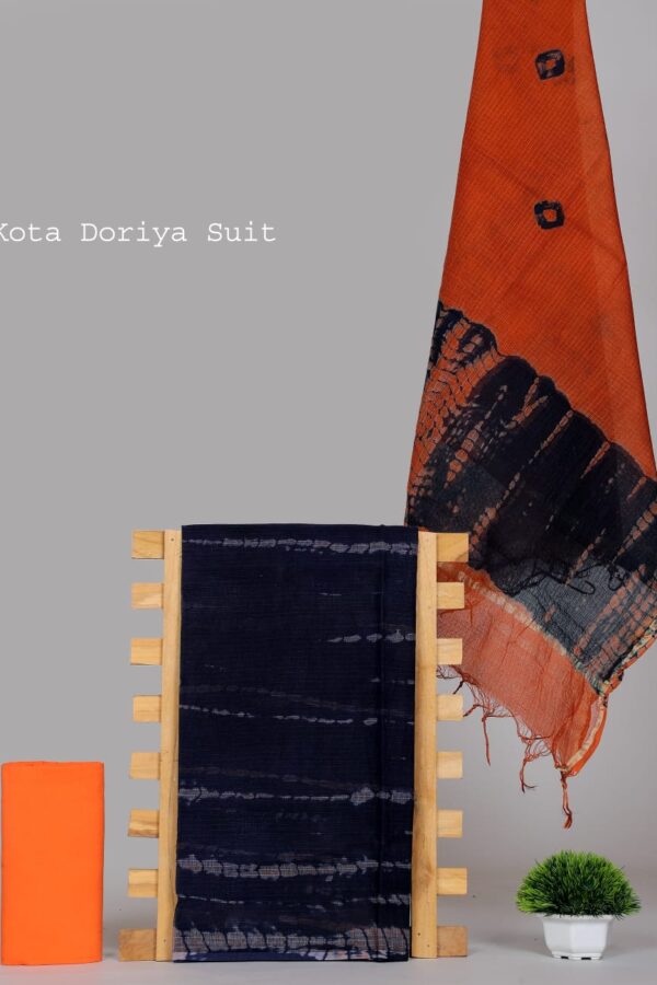 Authentic Wooden Block Printed Kota Doria Suit