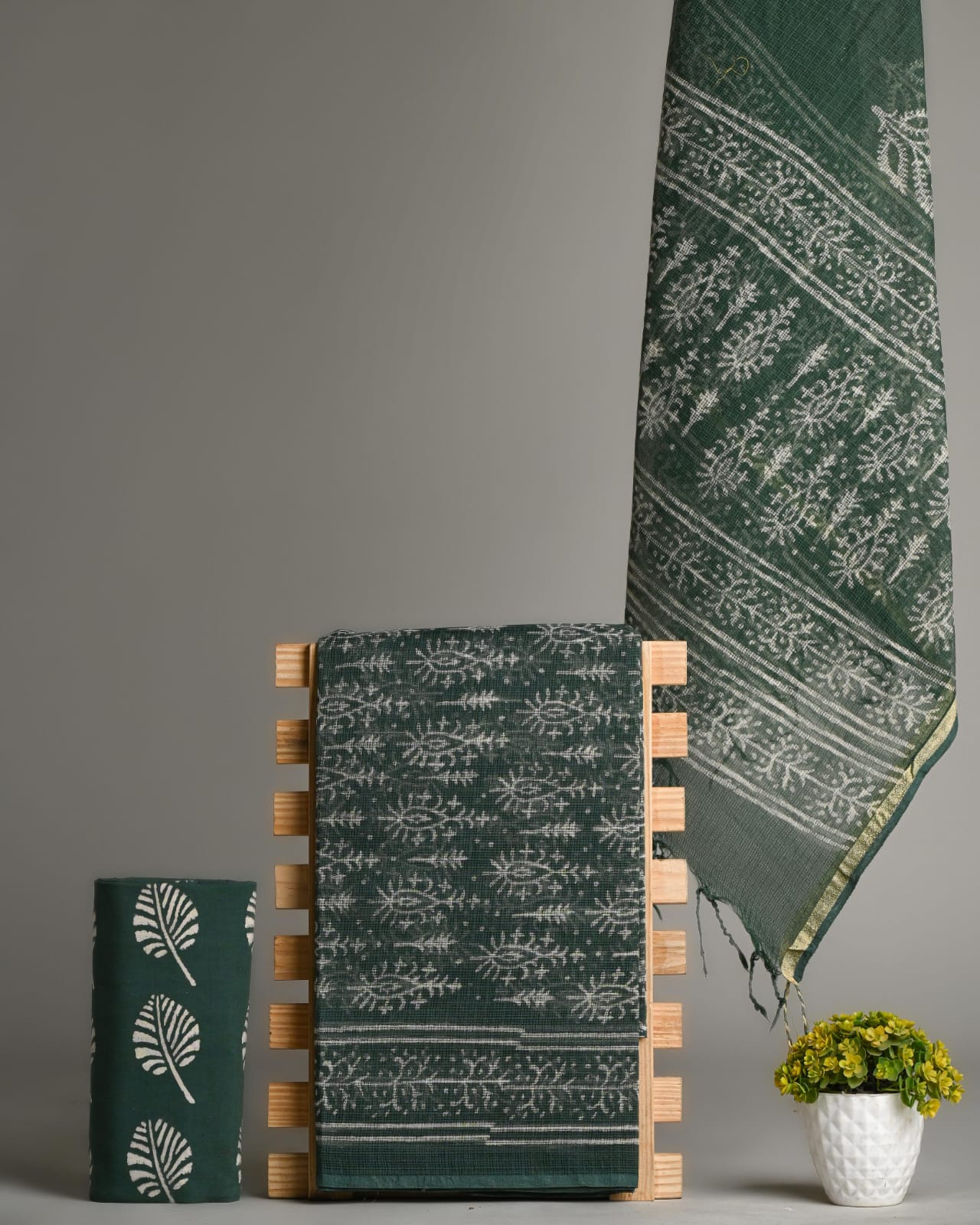 Authentic Craft Bagru Kota Doria Suit Set