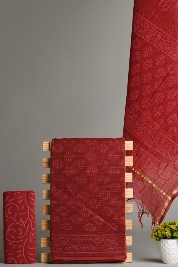 Artisan Crafted Ethnic Bagru Kota Doria Suit