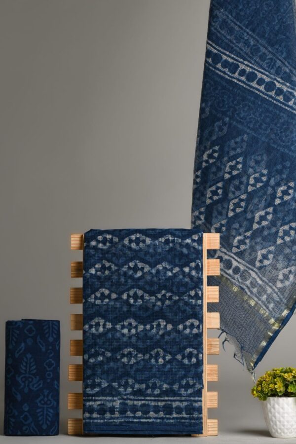 Authentic Rajasthan Bagru Kota Doria Suit