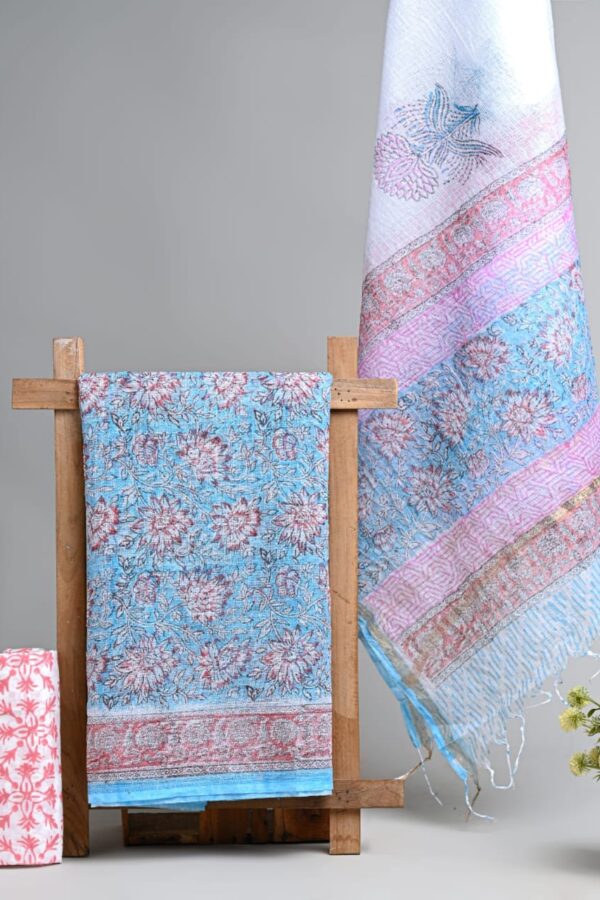 Authentic Craft Heritage Bagru Kota Doria Suit