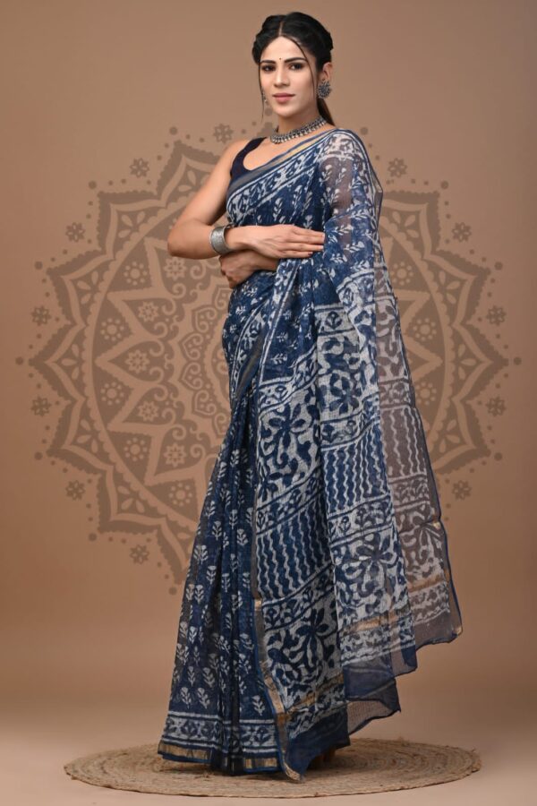 Blue indigo Kota Saree