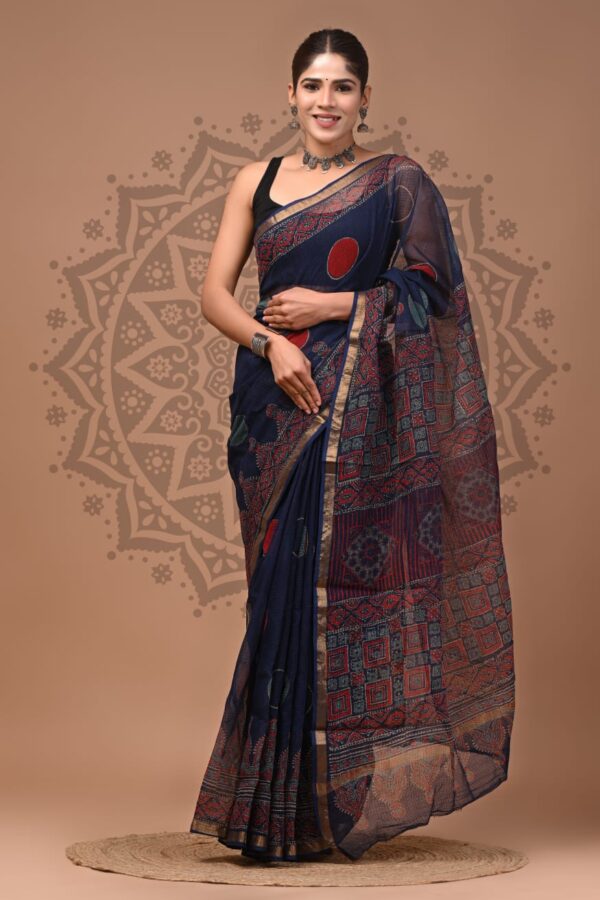 Breathable Kota Doria Cotton Saree