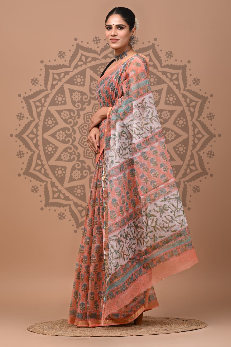 Breathable Kota Doria Cotton Saree