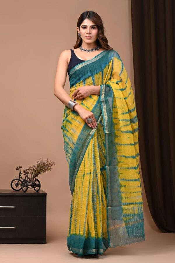 Minimal Print Kota Doria Saree