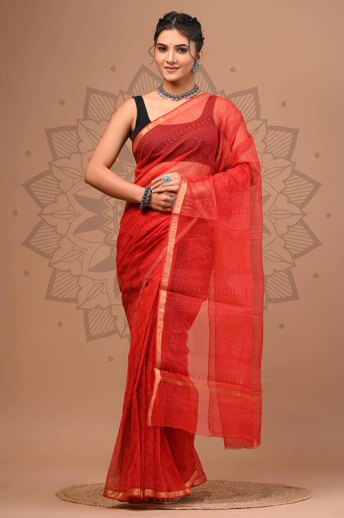 Pure Cotton Kota Doria Saree