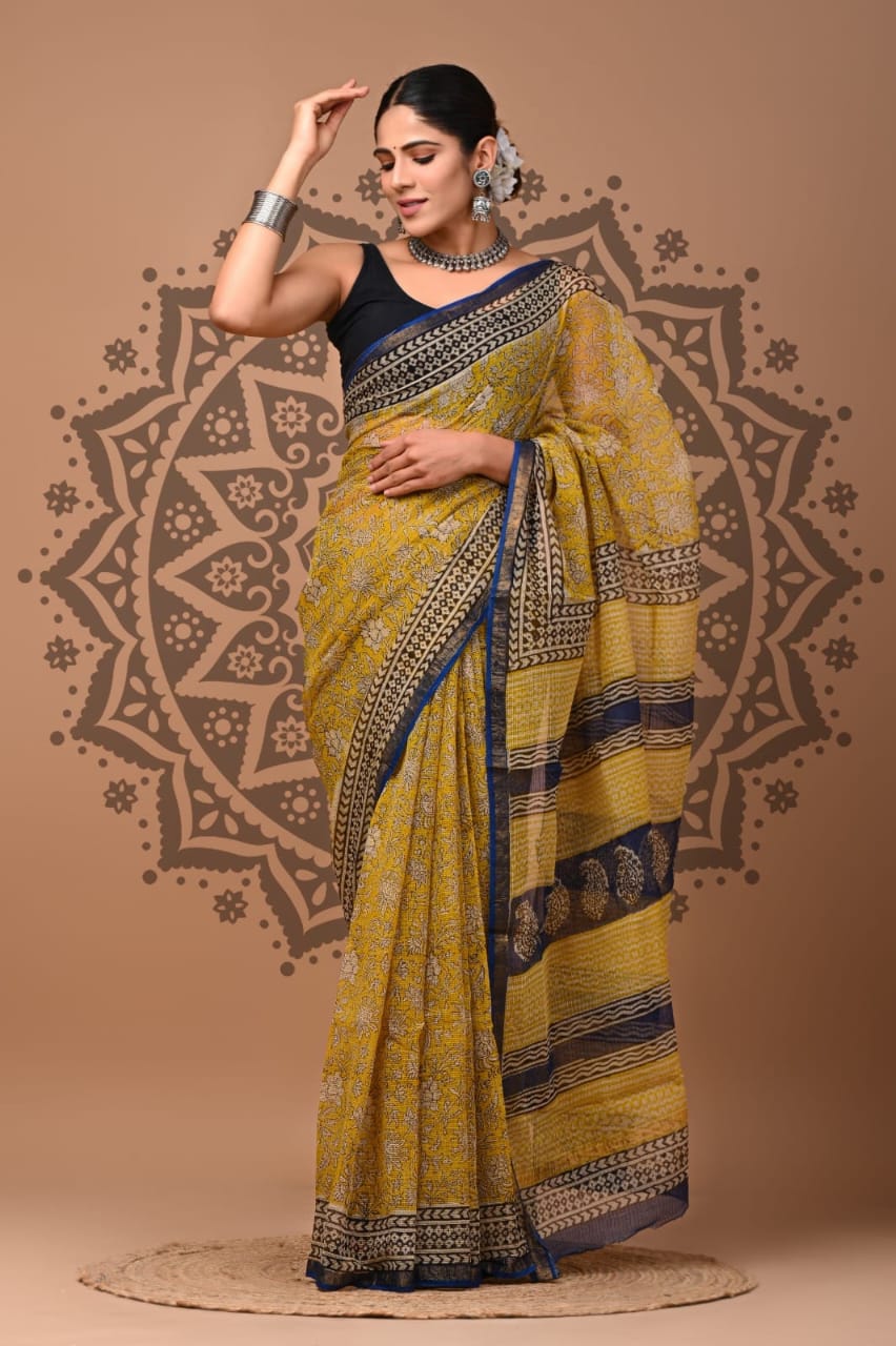 Handcrafted Kota Doria Cotton Saree