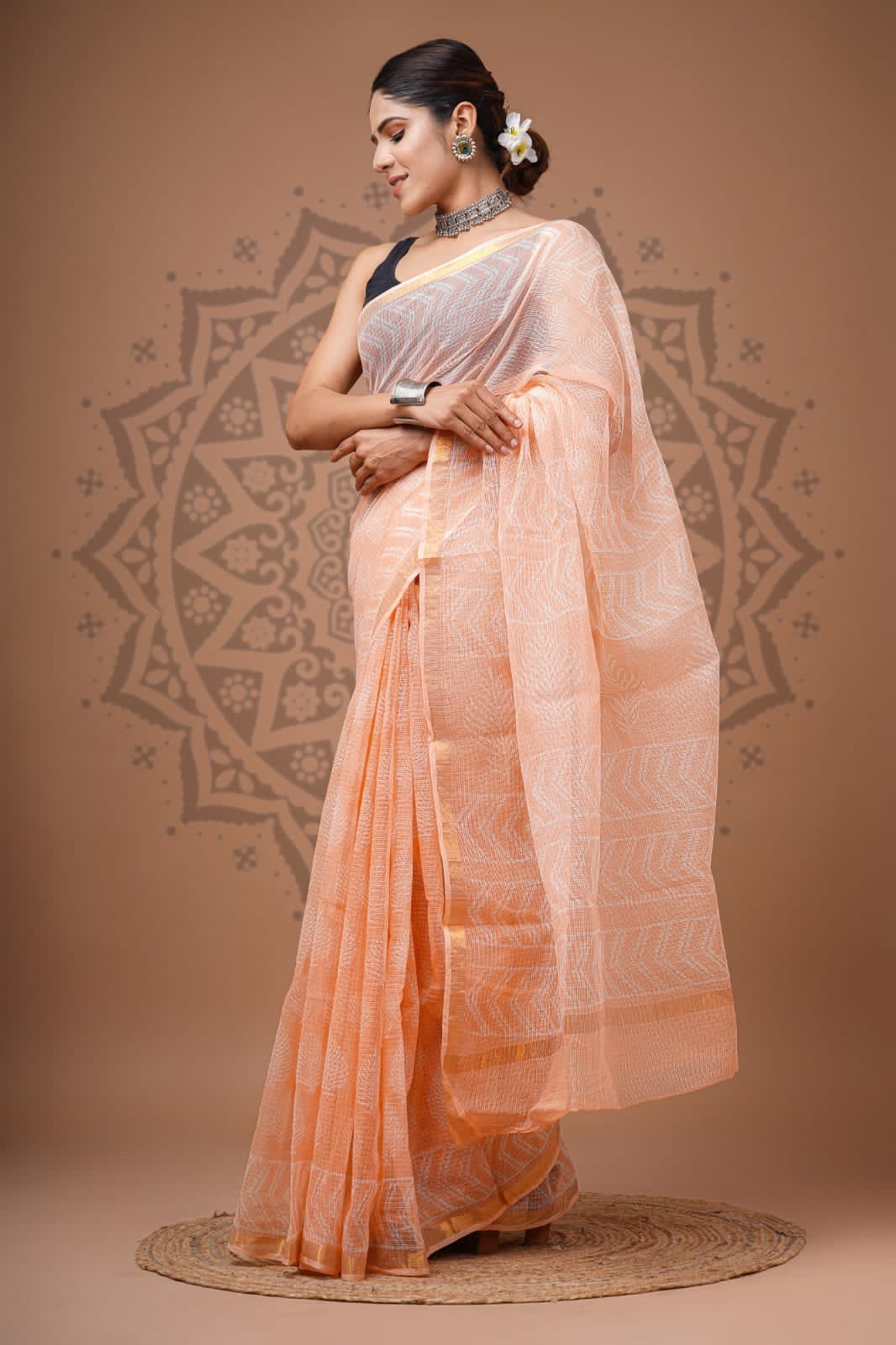 Breathable Kota Doria Cotton Saree