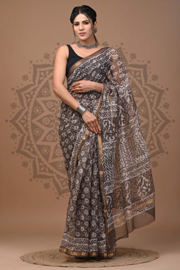Skin Friendly Dye Kota Doria Saree