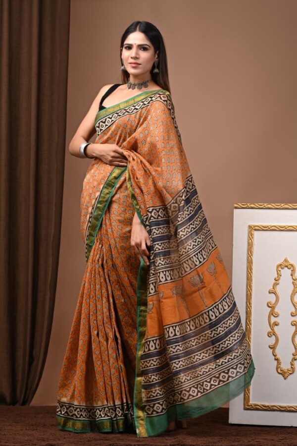 Maheshwari Silk Saree Handcrafted with Traditional Prints1