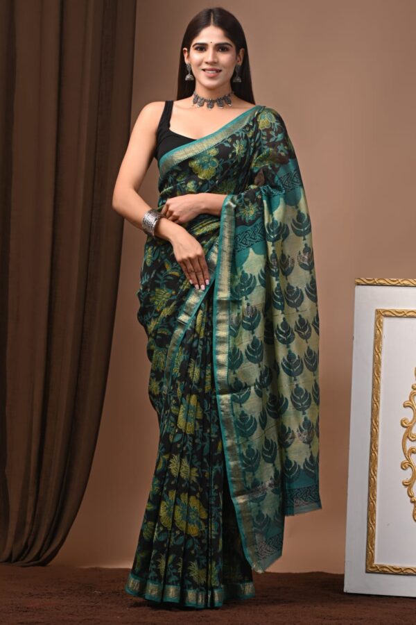 Maheshwari Silk Saree Handcrafted with Traditional Prints5