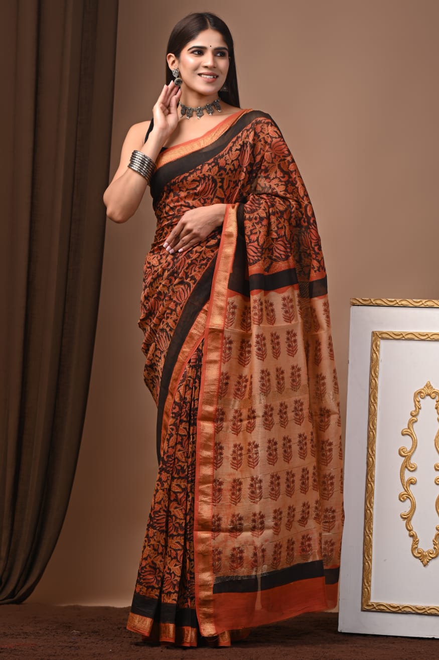 Maheshwari Silk Saree Handcrafted with Traditional Prints7